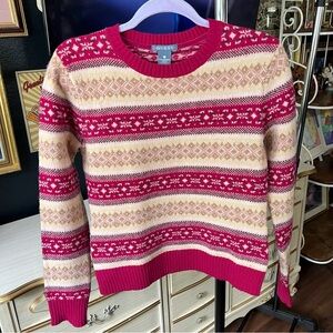 Vintage Lambswool Fair Isle Sweater Small